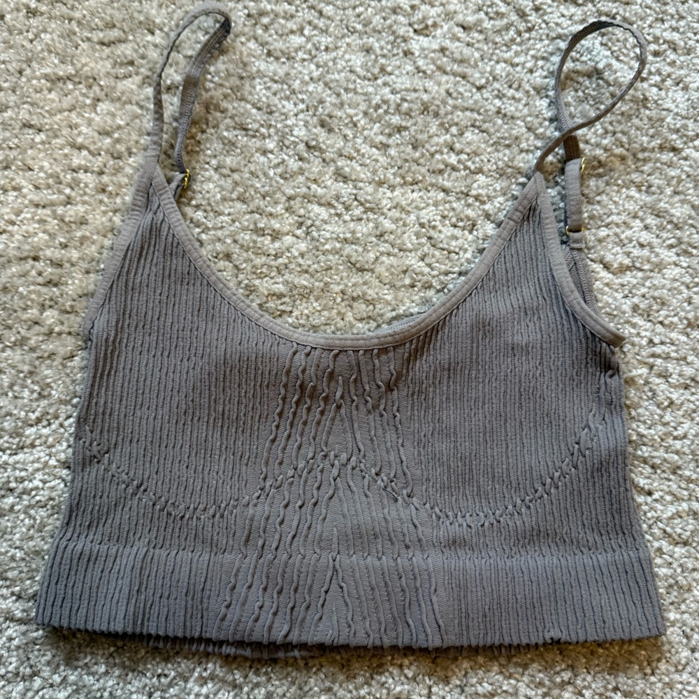 Intimately Gray Ribbed Bralette